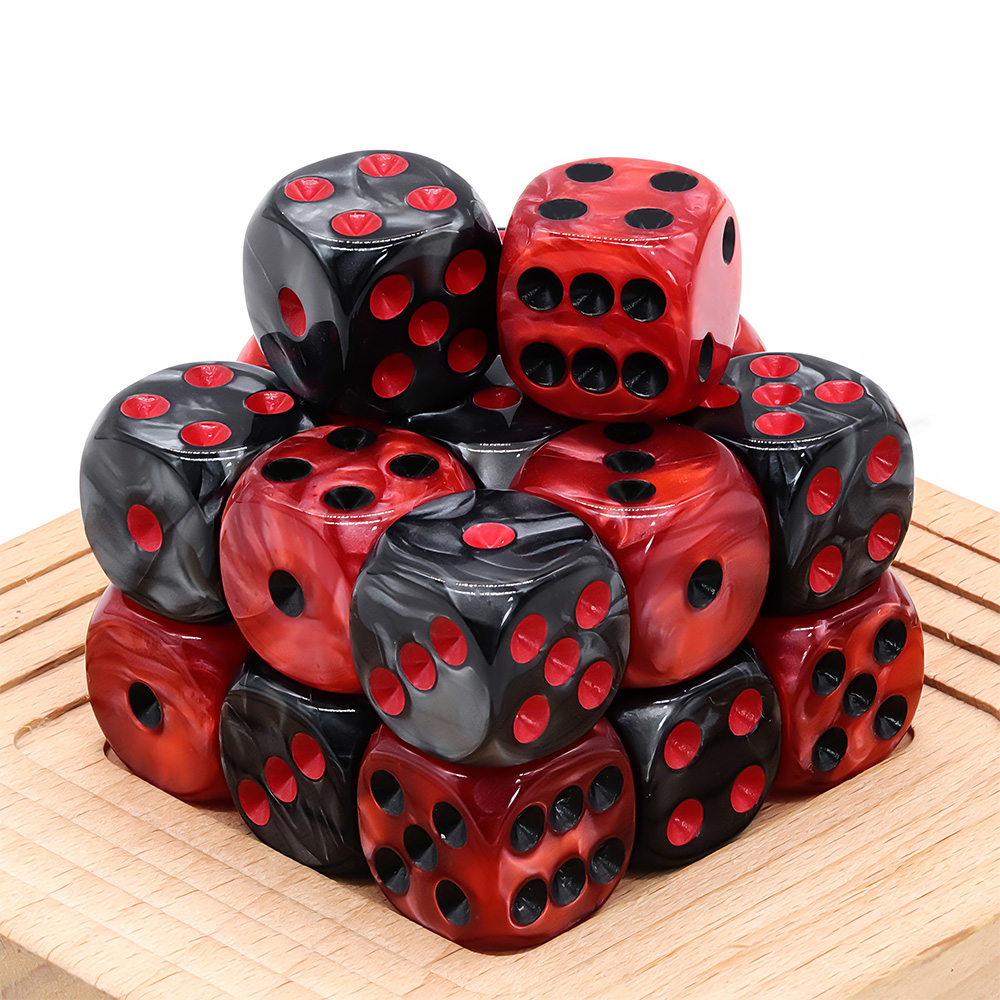 20PCS Acrylic Dice Set,D6 Blac - Board Game Live ulasan dan harga