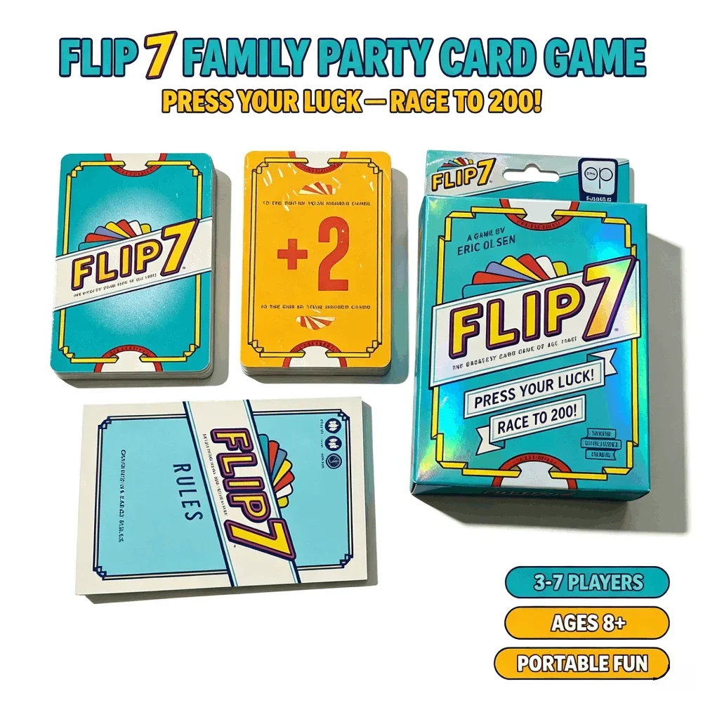 Flip 7 Press Your Luck Game Ca - Strategy Board Game ulasan dan harga
